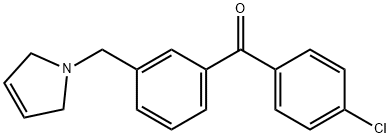 4'-CHLORO-3-(3-PYRROLINOMETHYL) BENZOPHENONE 结构式