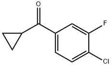 3-氟-4-氯-苯基环丙基甲基酮 结构式