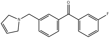 3-FLUORO-3'-(3-PYRROLINOMETHYL) BENZOPHENONE 结构式
