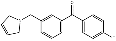 4'-FLUORO-3-(3-PYRROLINOMETHYL) BENZOPHENONE 结构式