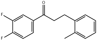 3',4'-DIFLUORO-3-(2-METHYLPHENYL)PROPIOPHENONE 结构式