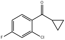 2-CHLORO-4-FLUOROPHENYL CYCLOPROPYL KETONE 结构式