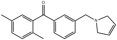 2,5-DIMETHYL-3'-(3-PYRROLINOMETHYL) BENZOPHENONE 结构式