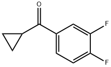 3,4-二氟苯基环丙基甲基酮 结构式