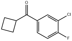 (3-氯-4-氟苯基)(环丁基)甲酮 结构式