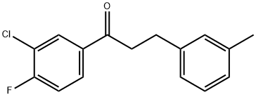 3'-CHLORO-4'-FLUORO-3-(3-METHYLPHENYL)PROPIOPHENONE 结构式