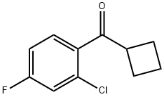 (2-氯-4-氟苯基)(环丁基)甲酮 结构式