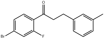 4'-BROMO-2'-FLUORO-3-(3-METHYLPHENYL)PROPIOPHENONE 结构式