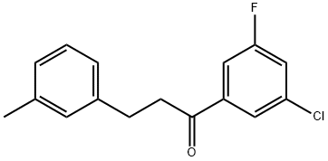 3'-CHLORO-5'-FLUORO-3-(3-METHYLPHENYL)PROPIOPHENONE 结构式