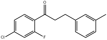 4'-CHLORO-2'-FLUORO-3-(3-METHYLPHENYL)PROPIOPHENONE 结构式