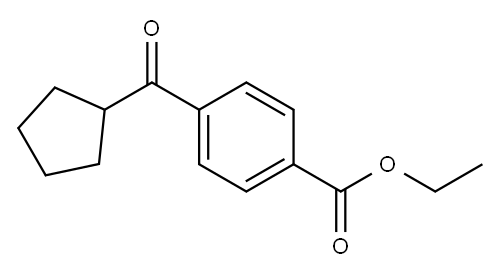 4-(环戊烷羰基)苯甲酸乙酯 结构式