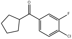 (4-氯-3-氟苯基)(环戊基)甲酮 结构式