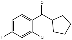 (2-氯-4-氟苯基)(环戊基)甲酮 结构式