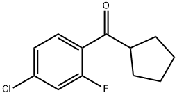 (4-氯-2-氟苯基)(环戊基)甲酮 结构式
