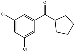 环戊基(3,5-二氯苯基)甲酮 结构式