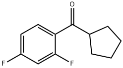 CYCLOPENTYL 2,4-DIFLUOROPHENYL KETONE 结构式