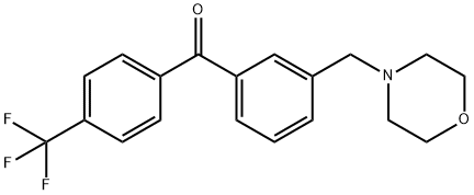 3-MORPHOLINOMETHYL-4'-TRIFLUOROMETHYLBENZOPHENONE 结构式