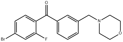 (4-溴-2-氟苯基)(3-(吗啉甲基)苯基)甲酮 结构式