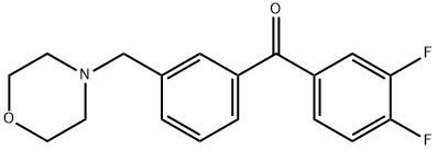 (3,4-二氟苯基)(3-(吗啉甲基)苯基)甲酮 结构式