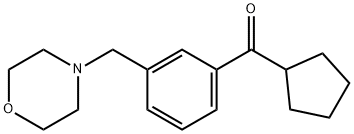 CYCLOPENTYL 3-(MORPHOLINOMETHYL)PHENYL KETONE 结构式