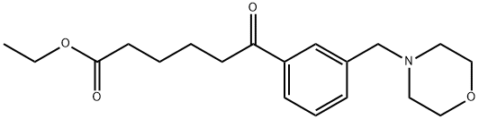 ETHYL 6-[3-(MORPHOLINOMETHYL)PHENYL]-6-OXOHEXANOATE 结构式