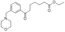 ETHYL 7-[3-(MORPHOLINOMETHYL)PHENYL]-7-OXOHEPTANOATE 结构式