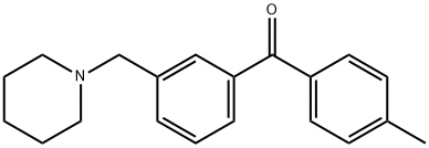 4'-METHYL-3-PIPERIDINOMETHYL BENZOPHENONE 结构式