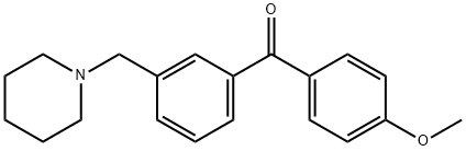 4'-METHOXY-3-PIPERIDINOMETHYL BENZOPHENONE 结构式