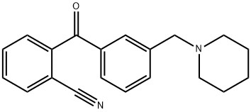 2-(3-(哌啶-1-基甲基)苯甲酰基)苯甲腈 结构式
