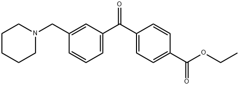 4'-CARBOETHOXY-3-PIPERIDINOMETHYL BENZOPHENONE 结构式