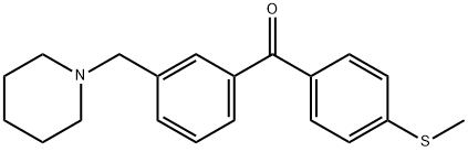 3-PIPERIDINOMETHYL-4'-THIOMETHYLBENZOPHENONE 结构式