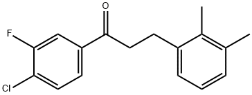 4'-CHLORO-3-(2,3-DIMETHYLPHENYL)-3'-FLUOROPROPIOPHENONE 结构式