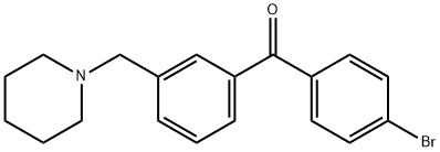 4'-BROMO-3-PIPERIDINOMETHYL BENZOPHENONE 结构式