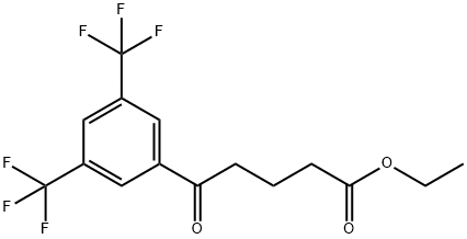 ETHYL 5-(3,5-DITRIFLUOROMETHYLPHENYL)-5-OXOVALERATE 结构式