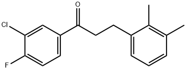 3'-CHLORO-3-(2,3-DIMETHYLPHENYL)-4'-FLUOROPROPIOPHENONE 结构式