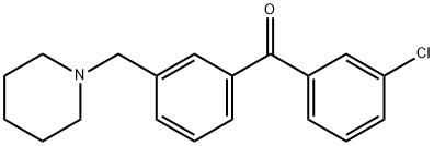 3-CHLORO-3'-PIPERIDINOMETHYL BENZOPHENONE 结构式