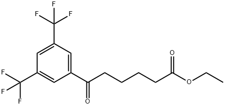 ETHYL 6-(3,5-DITRIFLUOROMETHYLPHENYL)-6-OXOHEXANOATE 结构式