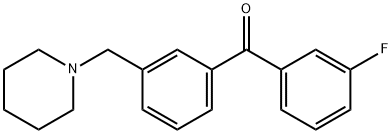 (3-氟苯基)(3-(哌啶-1-基甲基)苯基)甲酮 结构式