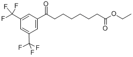 ETHYL 8-(3,5-DITRIFLUOROMETHYLPHENYL)-8-OXOOCTANOATE 结构式