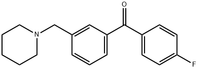 (4-氟苯基)(3-(哌啶-1-基甲基)苯基)甲酮 结构式