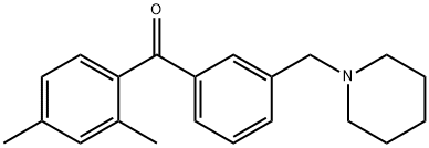 2,4-DIMETHYL-3'-PIPERIDINOMETHYL BENZOPHENONE 结构式