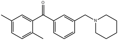 2,5-DIMETHYL-3'-PIPERIDINOMETHYL BENZOPHENONE 结构式