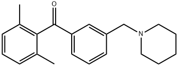 2,6-DIMETHYL-3'-PIPERIDINOMETHYL BENZOPHENONE 结构式