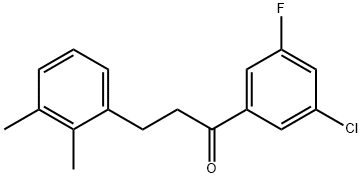 3'-CHLORO-3-(2,3-DIMETHYLPHENYL)-5'-FLUOROPROPIOPHENONE 结构式
