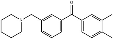 3,4-DIMETHYL-3'-PIPERIDINOMETHYL BENZOPHENONE 结构式