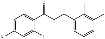 4'-CHLORO-3-(2,3-DIMETHYLPHENYL)-2'-FLUOROPROPIOPHENONE 结构式