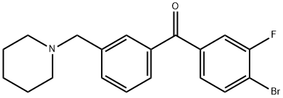 4-BROMO-3-FLUORO-3'-PIPERIDINOMETHYL BENZOPHENONE 结构式