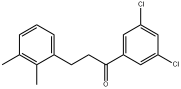 3',5'-DICHLORO-3-(2,3-DIMETHYLPHENYL)PROPIOPHENONE 结构式