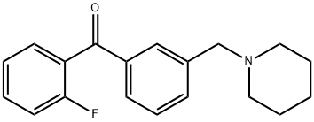 2-FLUORO-3'-PIPERIDINOMETHYL BENZOPHENONE 结构式