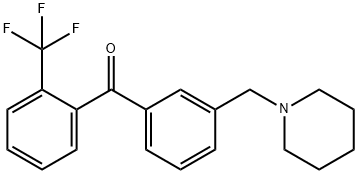 (3-(哌啶-1-基甲基)苯基)(2-(三氟甲基)苯基)甲酮 结构式